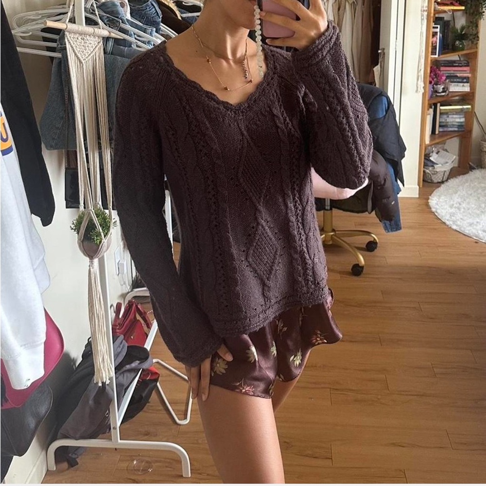 Vintage brown knit sweater